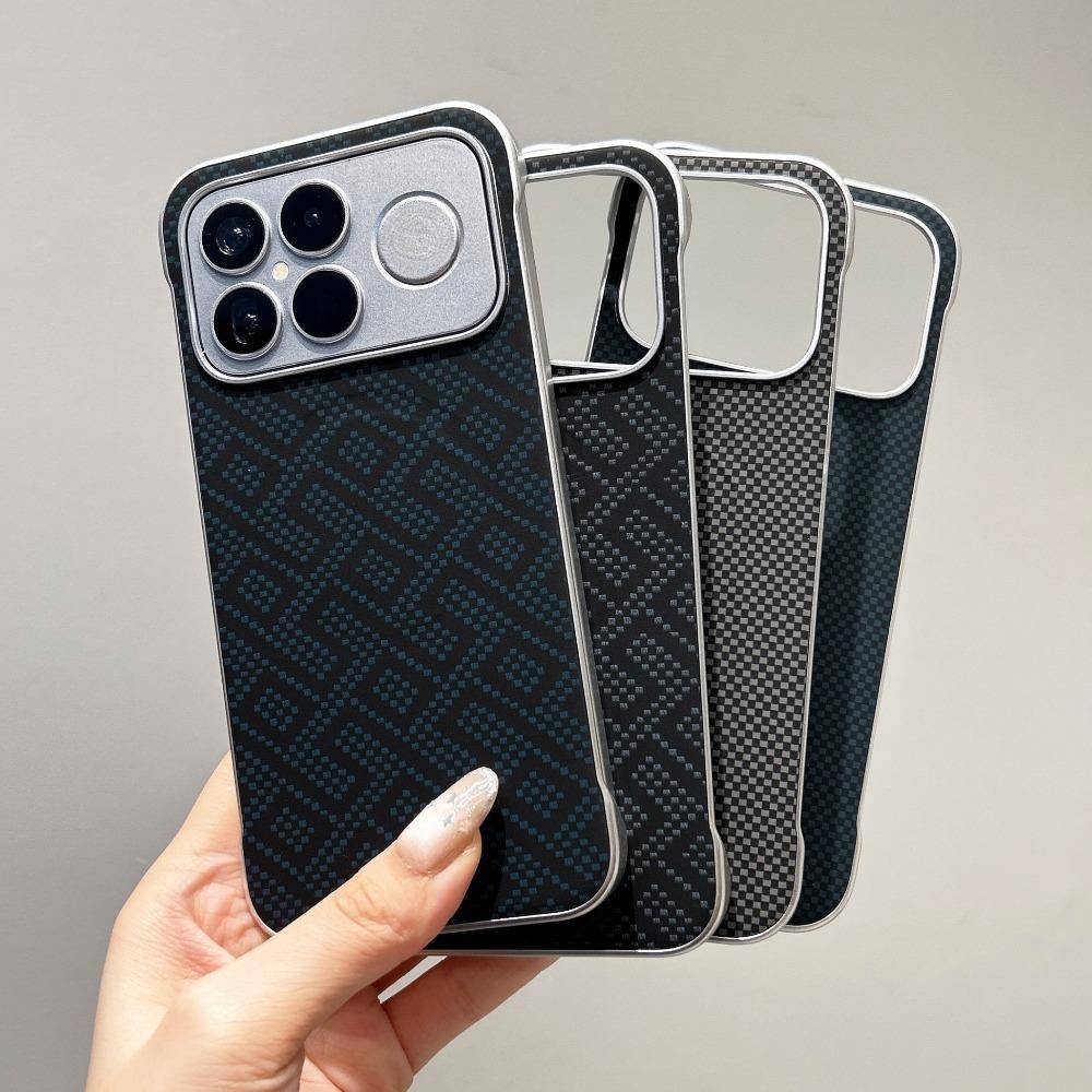 Affärsmagnetiskt Slimmat Fodral med Kevlartextur för Xiaomi Poco F9 Ultra F9 Pro F8 Ultra F8 Pro Kantlöst Metallpläterad Stötfångare Mobilfodral