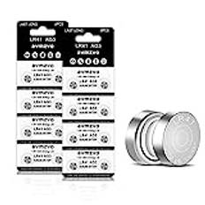 LR41 knappcellsbatterier LR 41-batteri AG3-knappceller (16 stycken) utan kvicksilver, 1,5 V, 392/SR41/192 【3 års garanti】 (LR41-16)