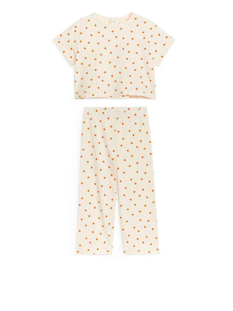 ARKET Jersey Pyjama Set -White, 110/116