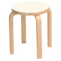 Artek - E60 Pall / Vit Laminat - Björk