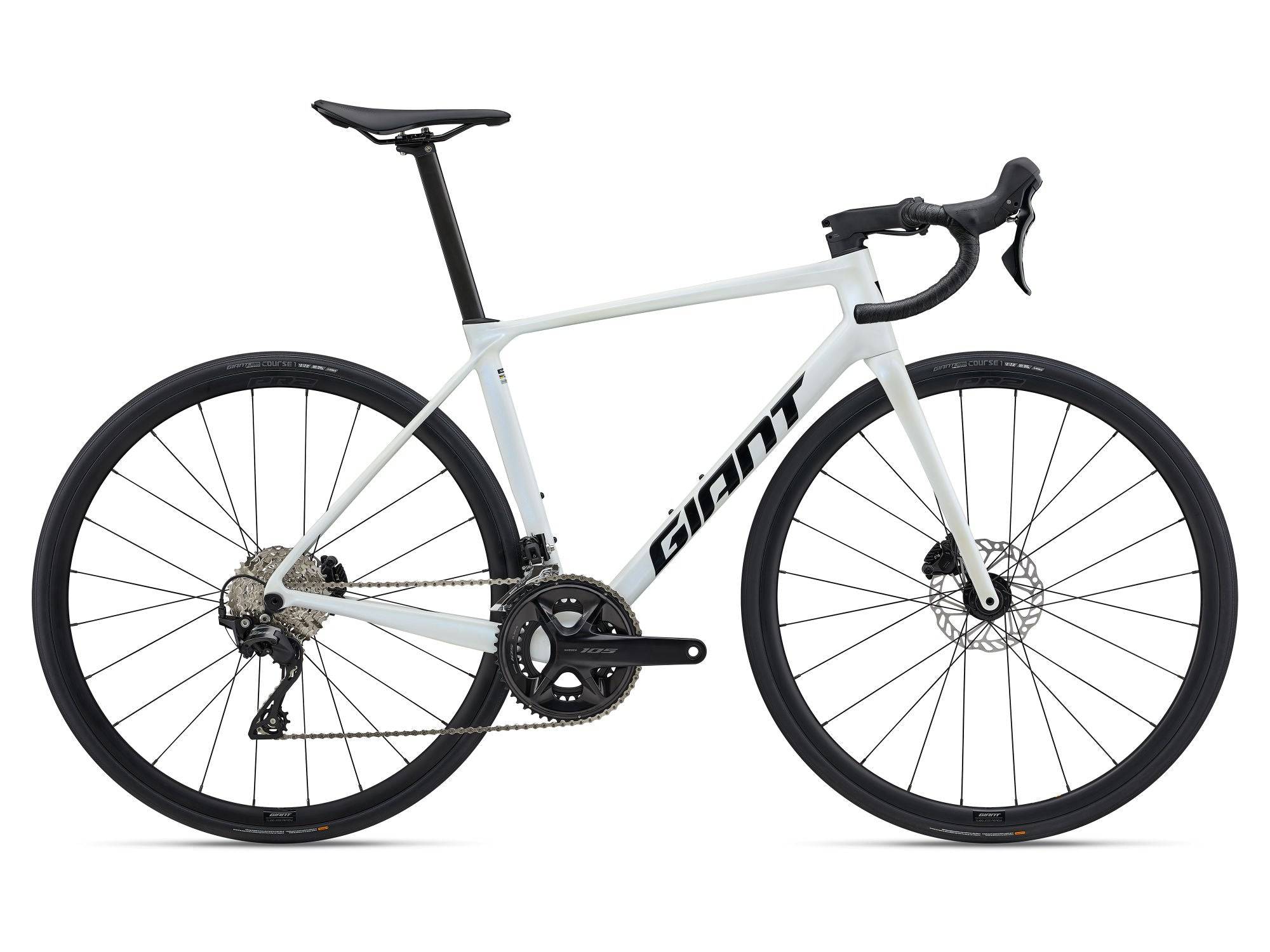 Giant TCR Advanced 2 KOM 2025 - Shimano 105 2x12sp - Giant P-R2 - 018 / S / Illusion White (S)