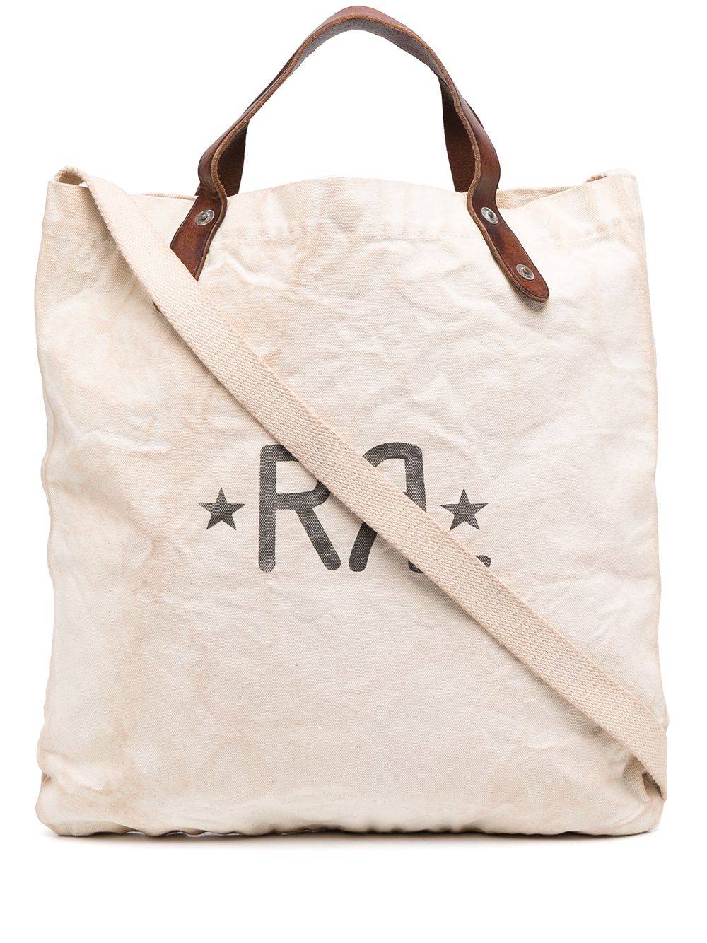 Ralph Lauren RRL - totebag i shoppingmodell - herr - läder/Tyg - OS - Neutral