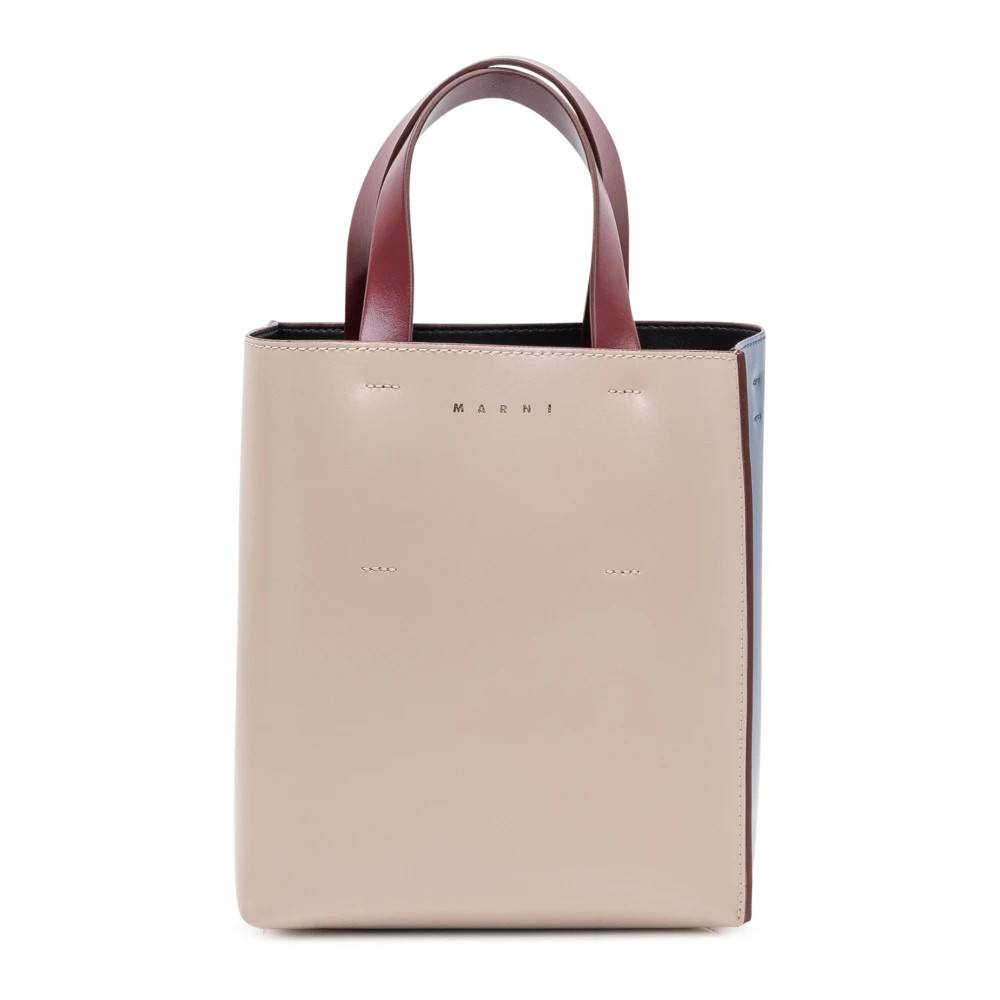 Marni Museo Mini Tote Bag - Tasker - Dame - Beige - ONE SIZE - Bomuld