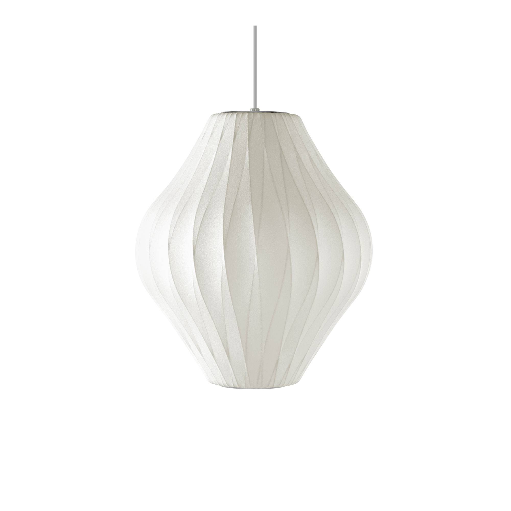 HAY - Nelson Pear CrissCross Bubble - Medium - Pendellampor - George Nelson - Vit