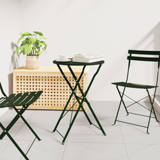 vidaXL Sammenfoldeligt Bistro Bord Mørkegrøn Ø50x71 cm Pulverlakeret Stål