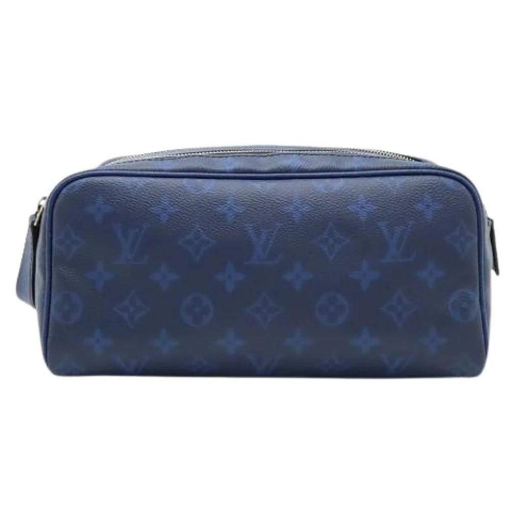 Louis Vuitton Vintage Pre-owned Vintage Monogram Clutch Taske - Vintage - Herre - Blå - ONE SIZE - Læder