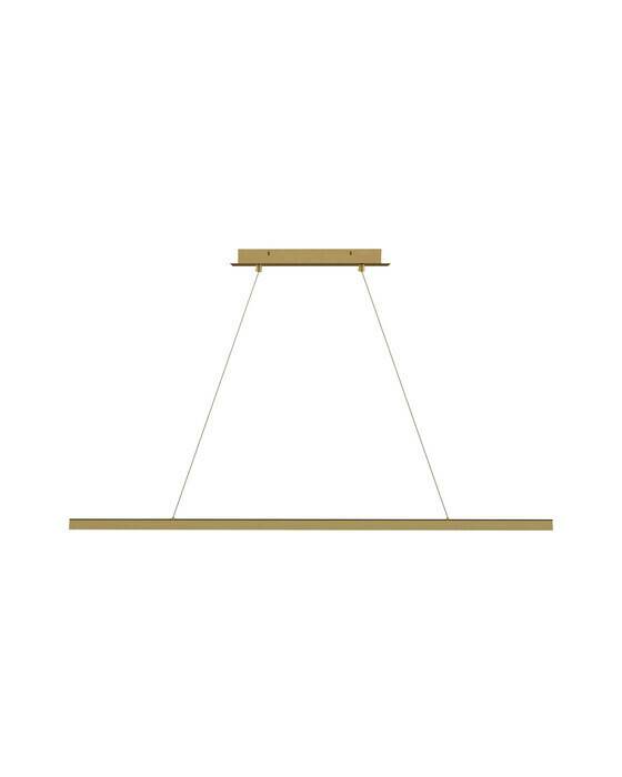 Visual Comfort Dessau 48" taklampa linjär mässing - Guld / Brun (L: 122.43 x B 3.81 x H: 3.3 cm)
