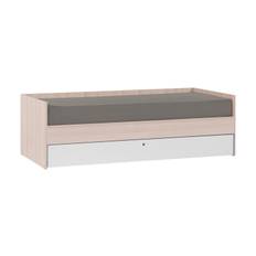 Spot Seng med Opbevaring 90x200 cm Træ/Natur/Hvid - VOX Boxmadras & boxseng