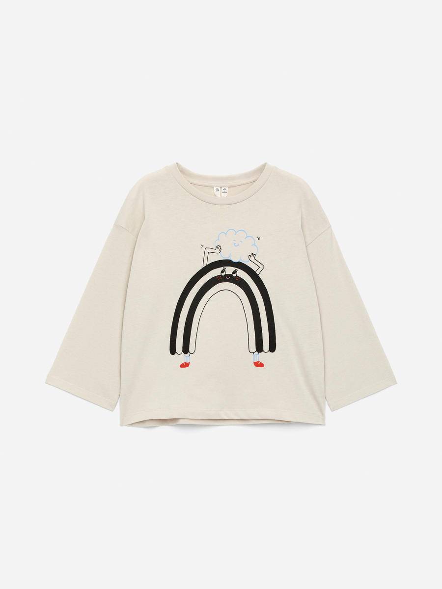ARKET Long-Sleeved T-Shirt -Beige, 86/92