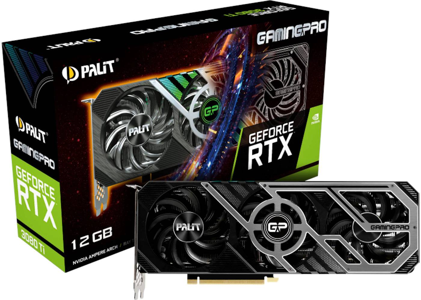 NVIDIA Palit GeForce RTX 3080 Ti GamingPro 12G Graphics Card (NED308T019KB-132AA) - One Size (One Size)