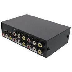 InLine Manual AV 15x RCA Switch - 3-vägs - Svart