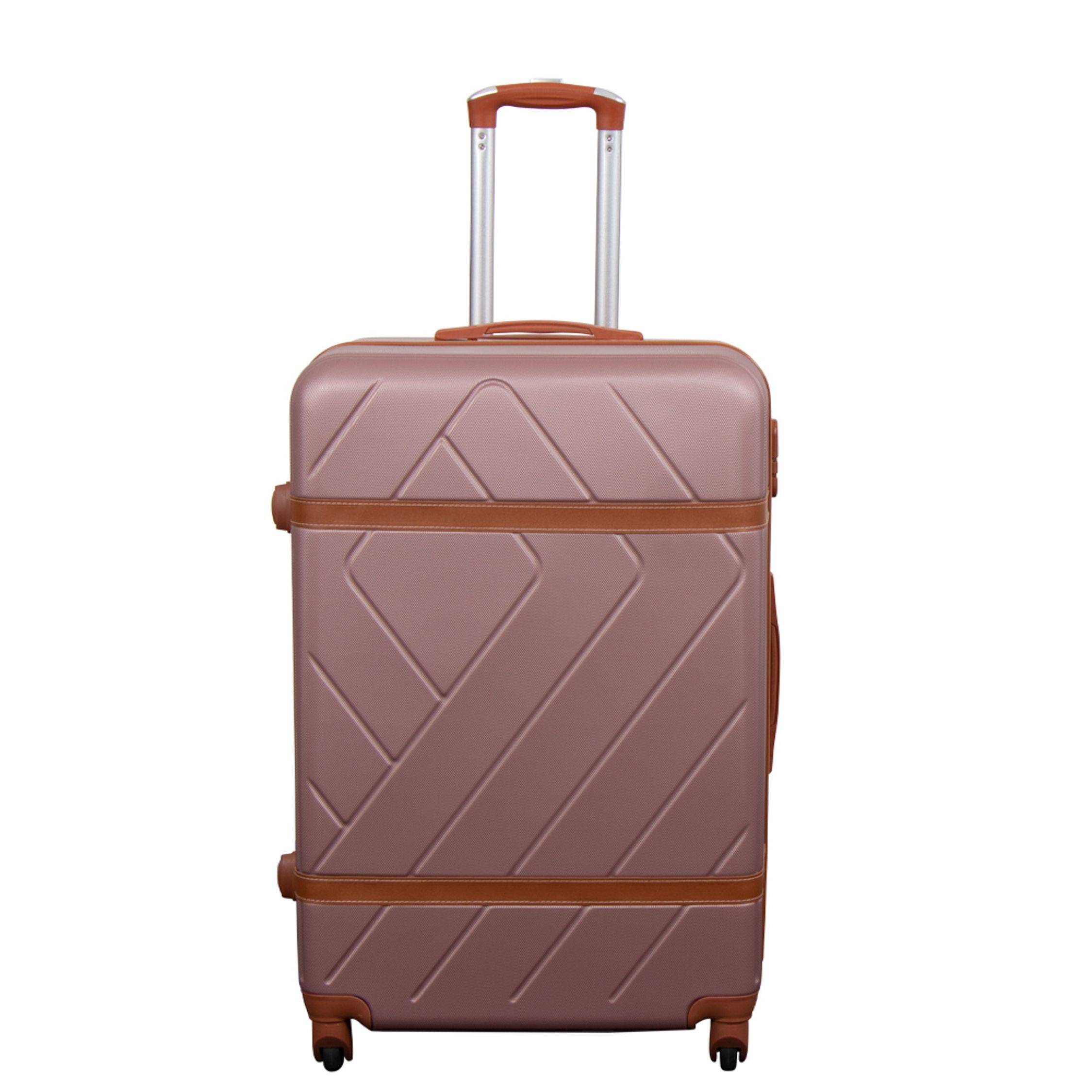 Stor kuffert - Retro rosa - Hardcase kuffert - Smart rejsekuffert