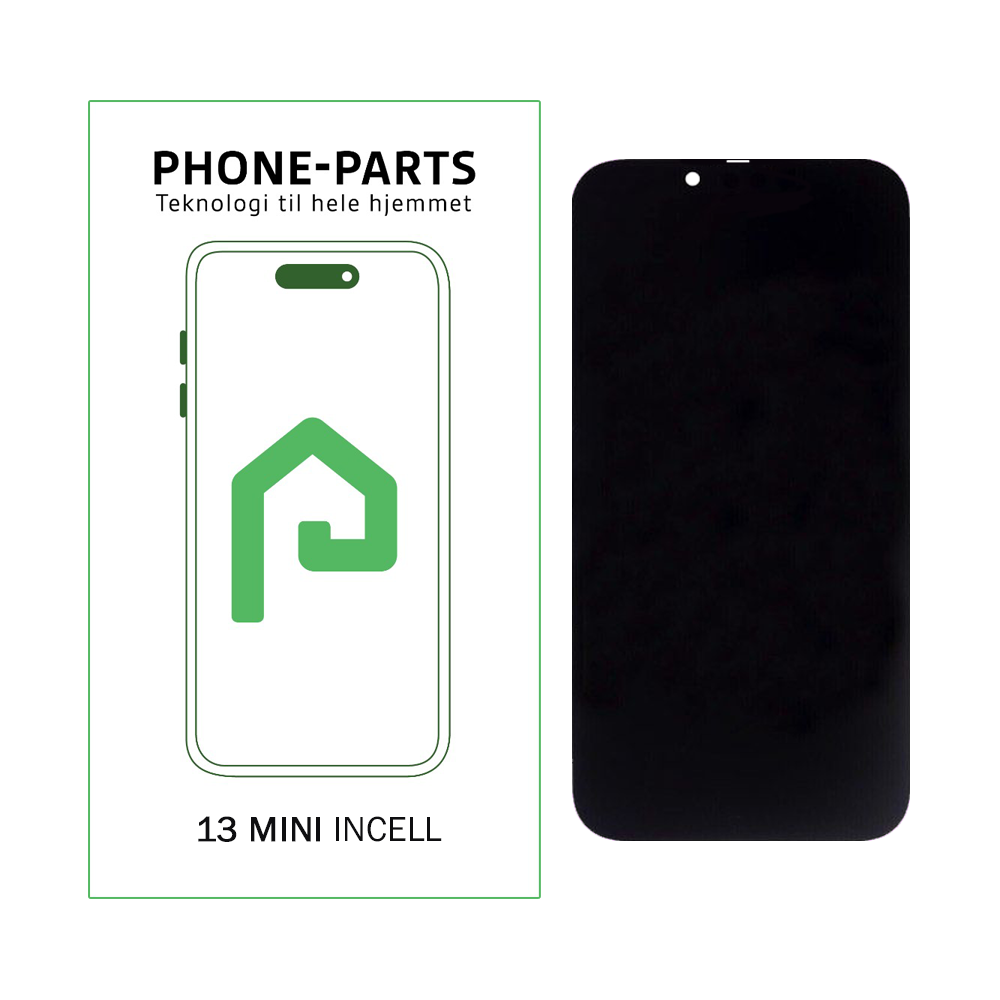iPhone 13 Mini skærm - inkl. tape - Premium Incell LCD (PP).