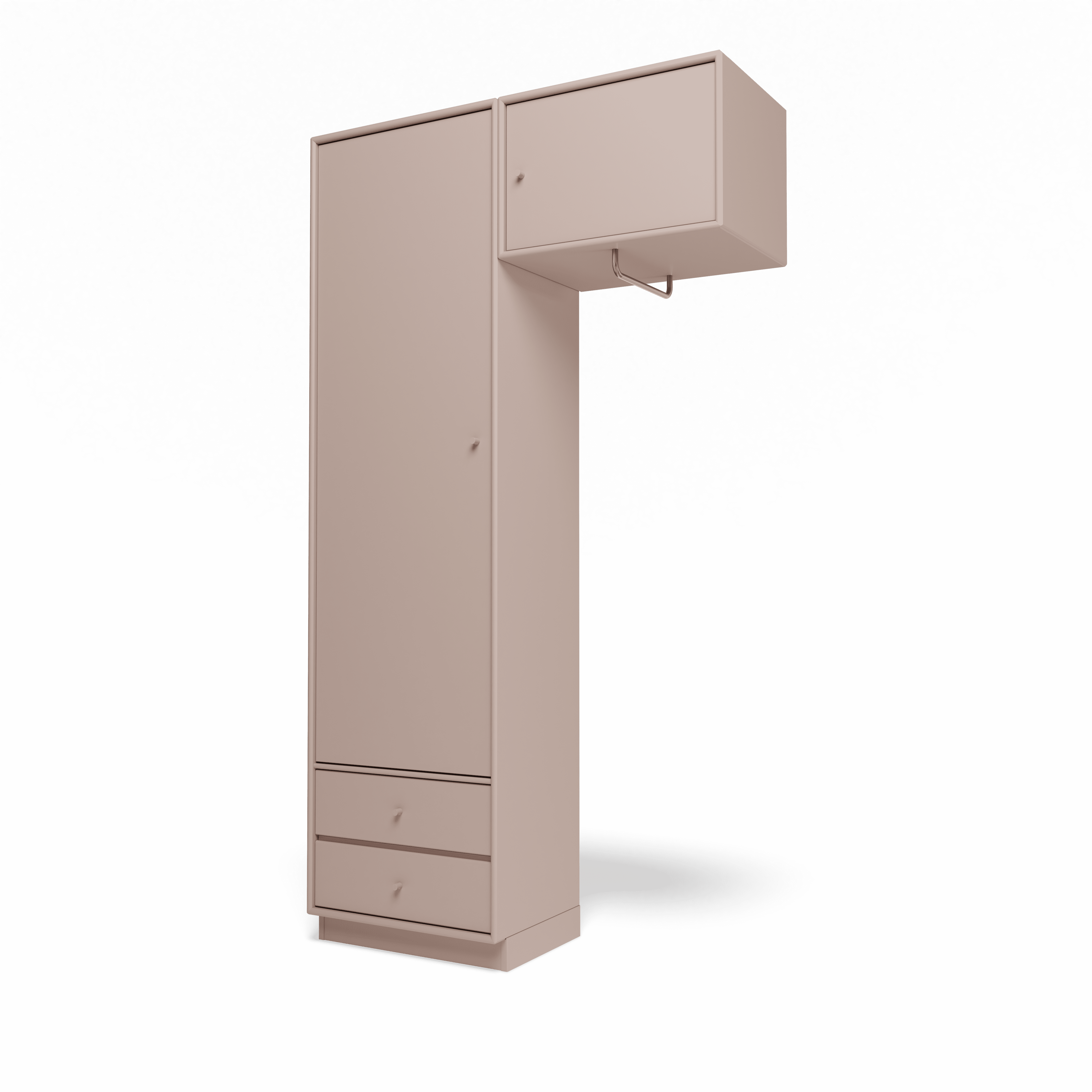 Attire II garderobe, inkl. sokkel 7 cm fra Montana Mushroom - Jacobsen Plus