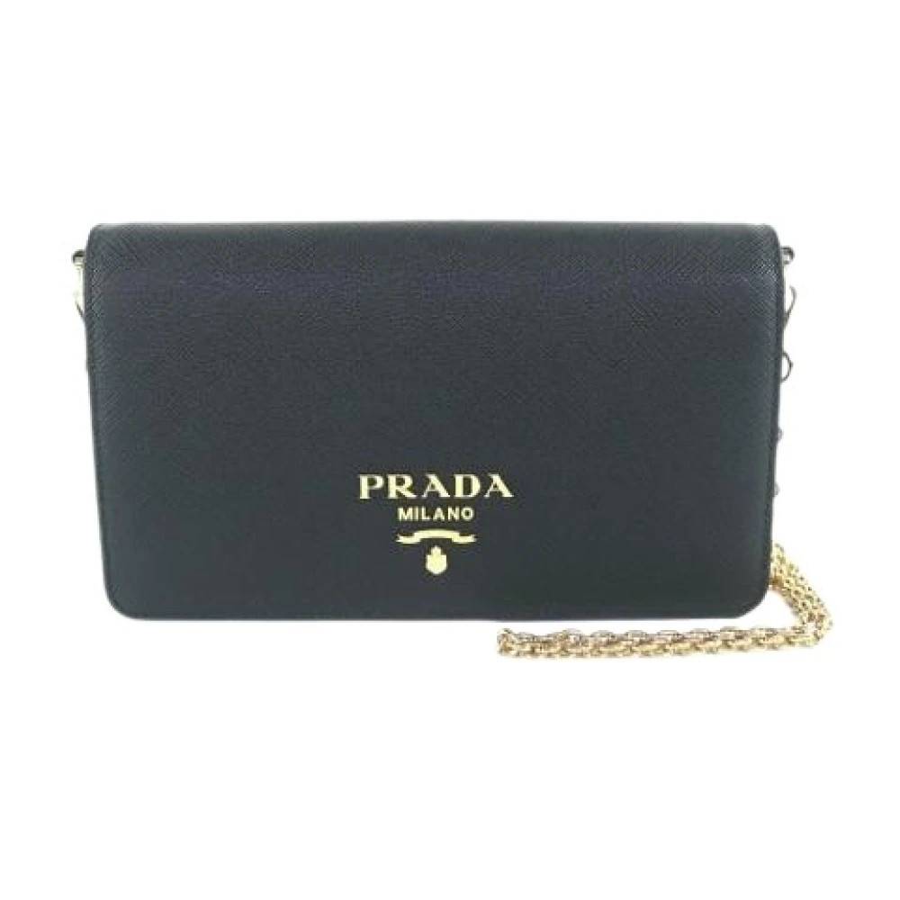 Prada Vintage Pre-owned Vintage Skuldertaske - Vintage - Dame - Sort - ONE SIZE - Uld