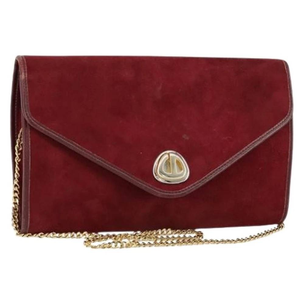 Dior Vintage Pre-owned Vintage Skuldertaske - Vintage - Dame - Rød - ONE SIZE - Uld
