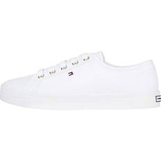 Tommy Hilfiger ESSENTIAL NAUTICAL SNEAKER Vulkanisierte Sneaker Damen, Weiß (White), 42 EU