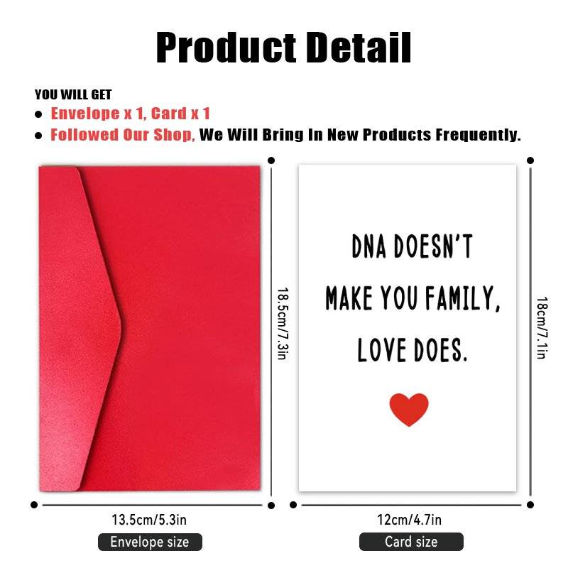 Funny Card For Father's Day, 1pc, Fathers Day Gift For Stepdad, Dad Birthday Gifts From Stepdaughter/stepson, Step Father's Day Card, "dna Make
