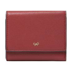 Anya Hindmarch, Accessoarer, Dam, ONE Size, Läder, Röd Mini Trippel Plånbok med Ögon Detalj - red (ONE SIZE)