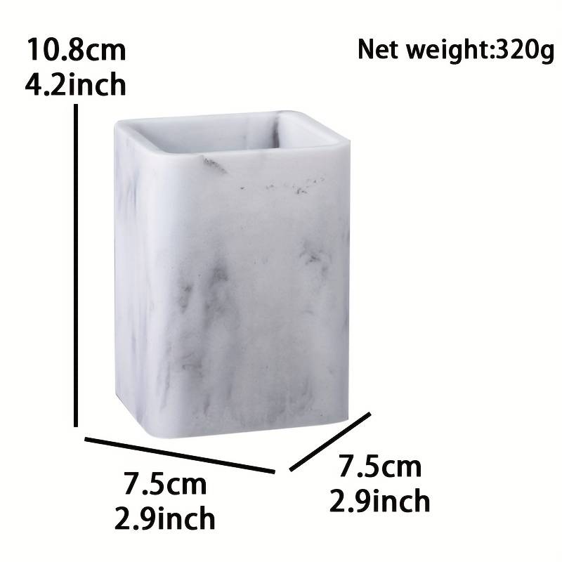 TEMU Bathroom Toothbrush Holder 1pc, Look Toothpaste And Makeup Holder, Brushes And Razors Holder, Vanity Bathroom Countertop Organizer