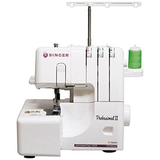 SINGER Singer Professional 2 1 Needle 3 Thread Lock Sewing Machine Foot Controller Type White S-700DF vit