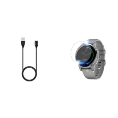 Garmin Vivomove 3 / 3S, Vivoactive 4 / 4S Oplader Kabel & Beskyttelsesfilm Pakke