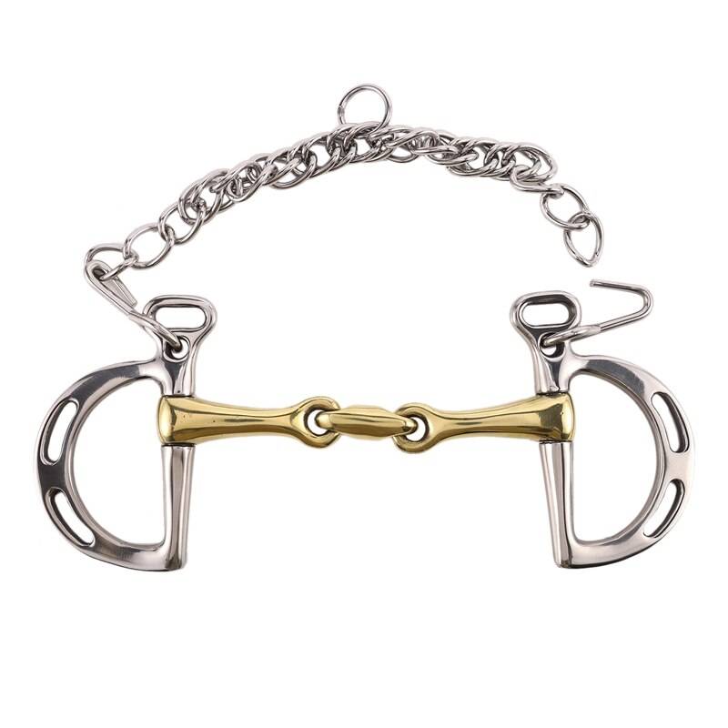 Häst mun lös rostfritt stål kimberwick bett häst utrustning 5 tum bruten mun koppar mun snaffle utrustning