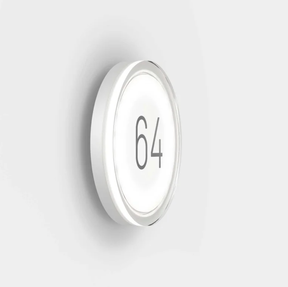 Lisc Number væglampe fra IP44 - Hvid