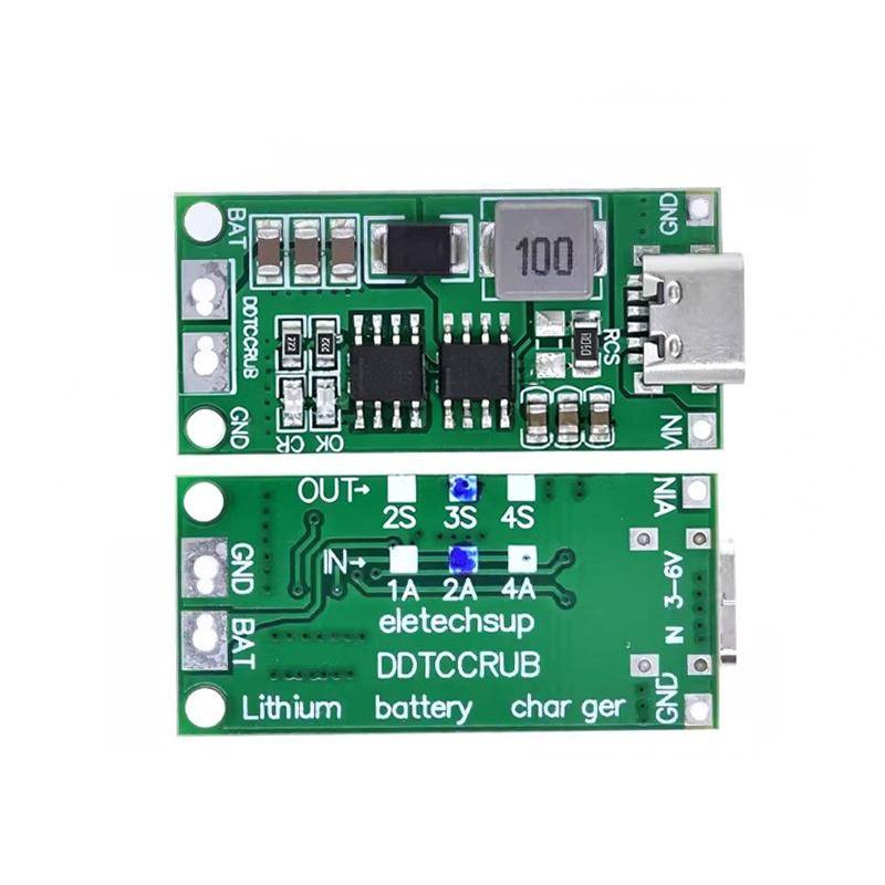 Flercells 2S 3S 4S Typ-C till 8,4V 12,6V 16,8V Step-Up Boost Lipo Polymer Li-Ion Laddare 7,4V 11,1V 14,8V 18650 Litiumbatteri
