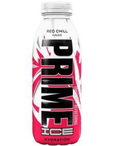Prime Red Chill Flavour Ice Hydration Bottle - Sockerfri och Koffeinfri Sportdryck 500 ml (UK Import)