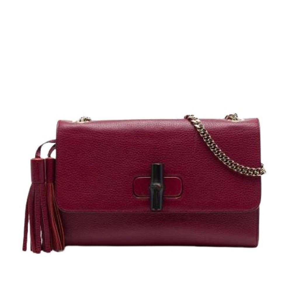 Gucci Vintage - Pre-owned Vintage Bamboo Twist Lock Crossbody Vintage - Dam - ONE Size - Läder