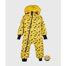 Waterproof Softshell Overall Comfy Camouflage Dino Yellow Jumpsuit