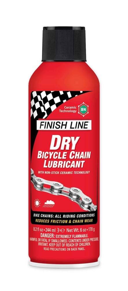 Finish Line Dry lube olie (boron nitrate) 240ml (8oz) aerosol rød.