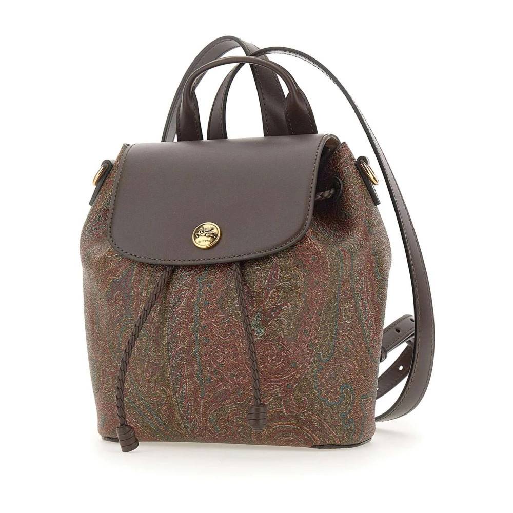 Etro Essential Lille Rygsæk - Tasker - Dame - Brun - ONE SIZE - Bomuld