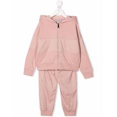 Moncler Enfant - mjukisoverall med panel - barn - bomull/bomull/polyamid - 5 - Rosa