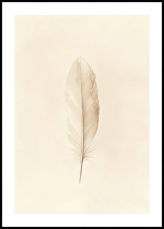 Feather Illustration Poster (100x140cm) - Plakater > Barnväggskonst