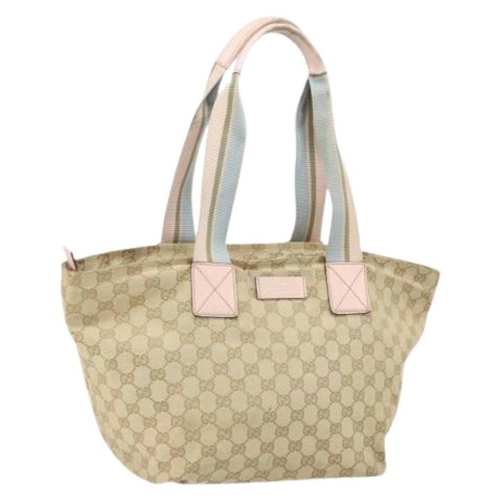 Gucci Vintage Pre-owned Vintage Canvas Tote Bag - Vintage - Dame - Beige - ONE SIZE -