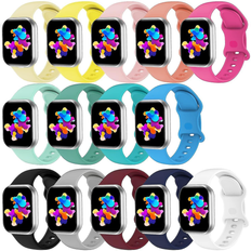 SQBB [14-pak] Rem til Apple Watch 40mm 38mm 41mm Serie 7/6/5/4 Dame Herre Bløde Silikone Sportsremme til I