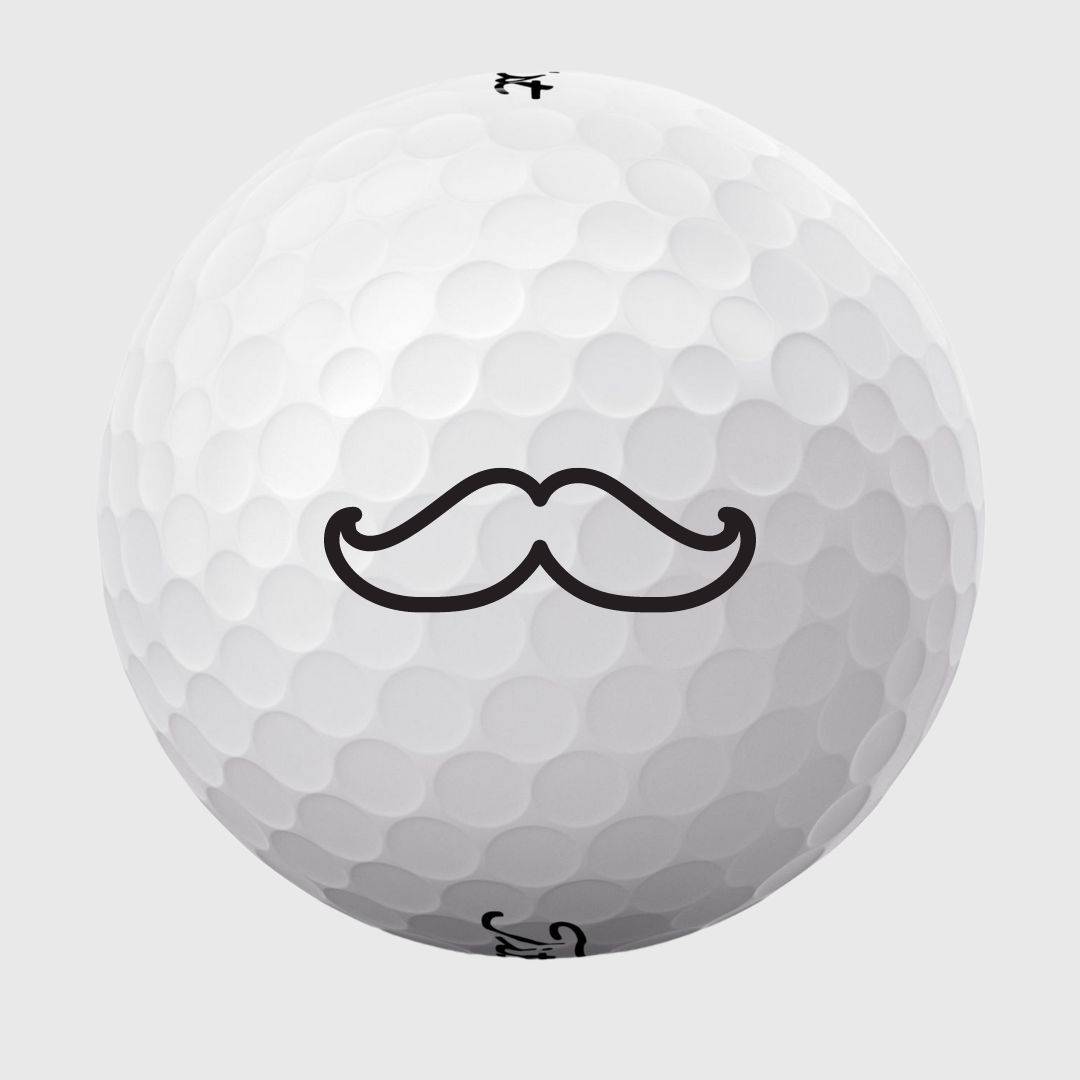 Golfbolde med mustache