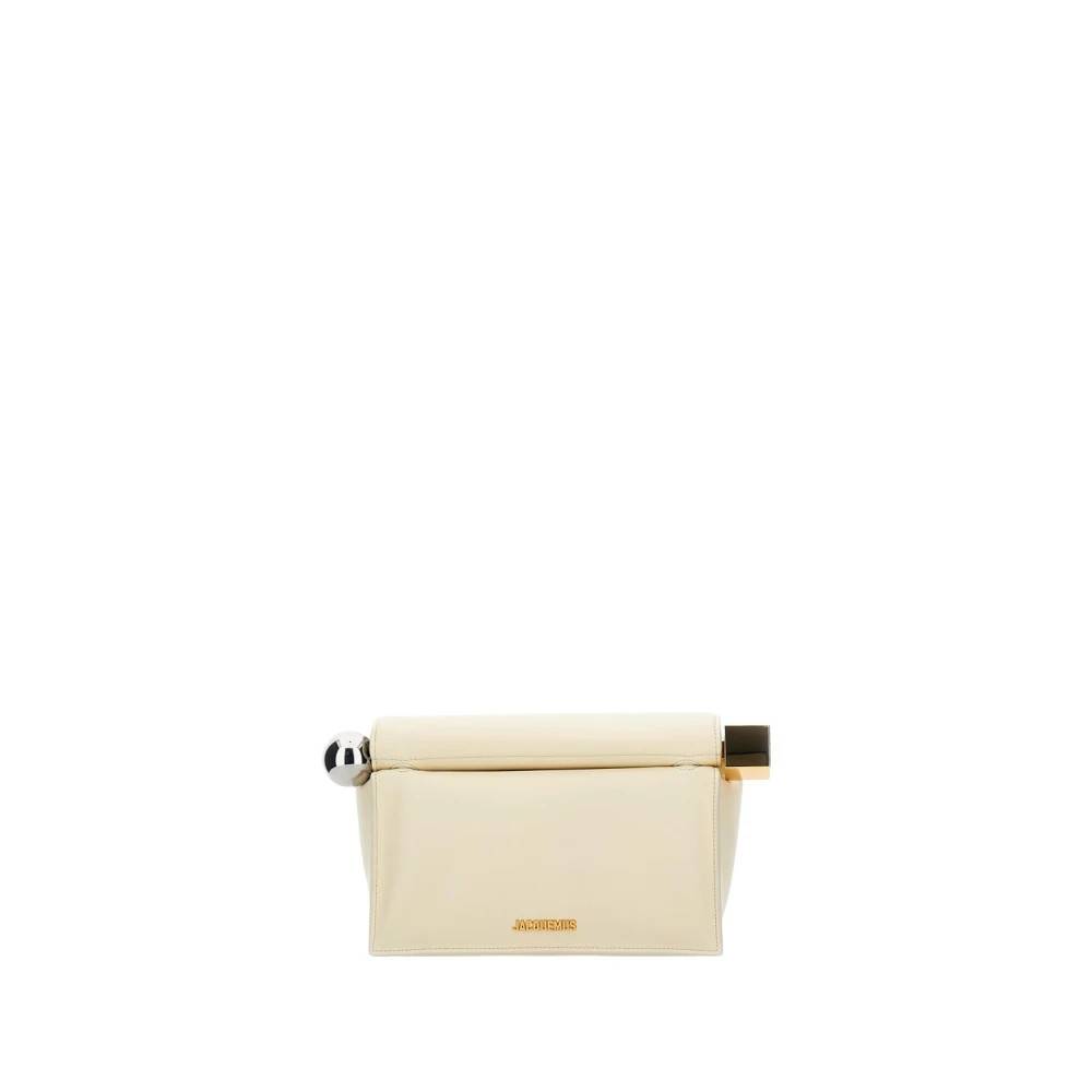 Jacquemus Rond Carré Clutch - Tasker - Dame - Hvid - ONE SIZE - Bomuld