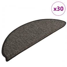 vidaXL selvklæbende trappemåtter 30 stk. 65x21x4cm sisal-look antracit