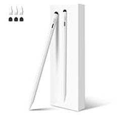 MEKO Pencil för iPad 2018-2025, Dubbelfunktion Stylus med Gummispets för Phone,Penna med Snabbladdnings och Lutningskänslighet för iPad 10/9/8/7/6 Gen,Pro 13''/12,9''/11'',Mini 6/5,Air 5/4/3 Gen