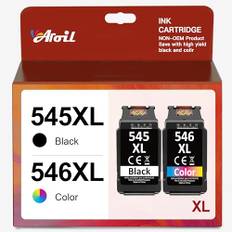 PG-545XL CL-546XL für Canon Druckerpatronen 545 546 XL Multipack Ersatz für Pixma MX495 TR4550 TS3150 TR4551 MG3050 MG2555s MX490 TS3151 MG2550s TS3350 MG2950 MG2950S MG3051 (Schwarz, Farbe, 2er-Pack)