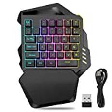 Tangentbord Enhands Bärbar 2.4G Trådlös RGB-belysning ABS 35 Tangenter Gaming Tangentbord för Datorspel Tangentbord