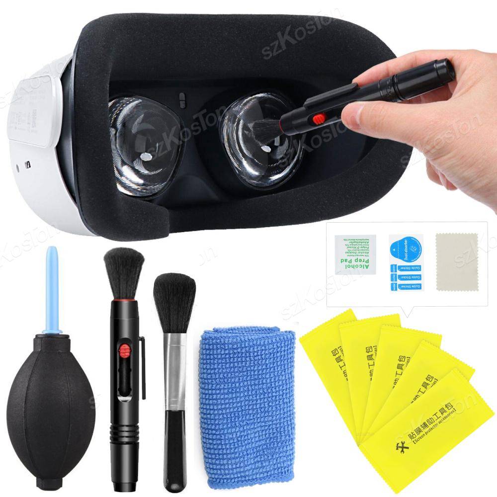 Universellt rengöringskit för VR-headset Anti-repa Optisk linsrengöringspenna Kompatibel med Meta Quest 3S Quest 2 /3 PSVR2 Pico 4 5