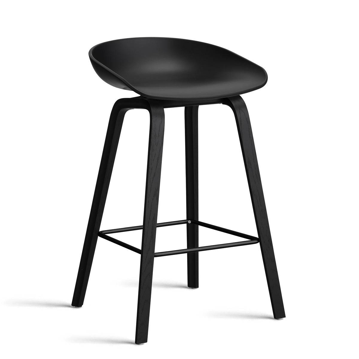 HAY About a Stool - AAS 32 Barstol - Sort Eg - Sort - H:65cm.