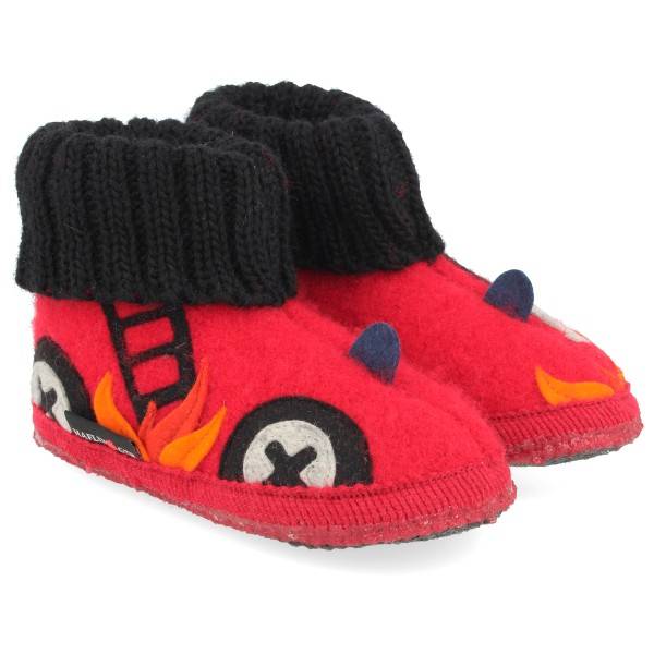 Haflinger Kid's Hüttenschuh Feuerwehr Innetofflor Barn Storlek 23 Färg röd