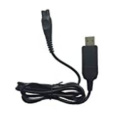 Utgång 15 V USB-laddningskabel nätsladd för Philips rakapparater HQ8505 HQ6 HQ7 HQ8 HQ9 RQ10 RQ11 RQ12 HS8 PT7 S5000 Series AT750