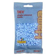 Hama Pärlpåse | Ca 1000 Midi Fuse-Pärlor | Mosaikdekoration Konst & Hantverk för Kreativa Barn Från 5 år | Pastel Ice Blue