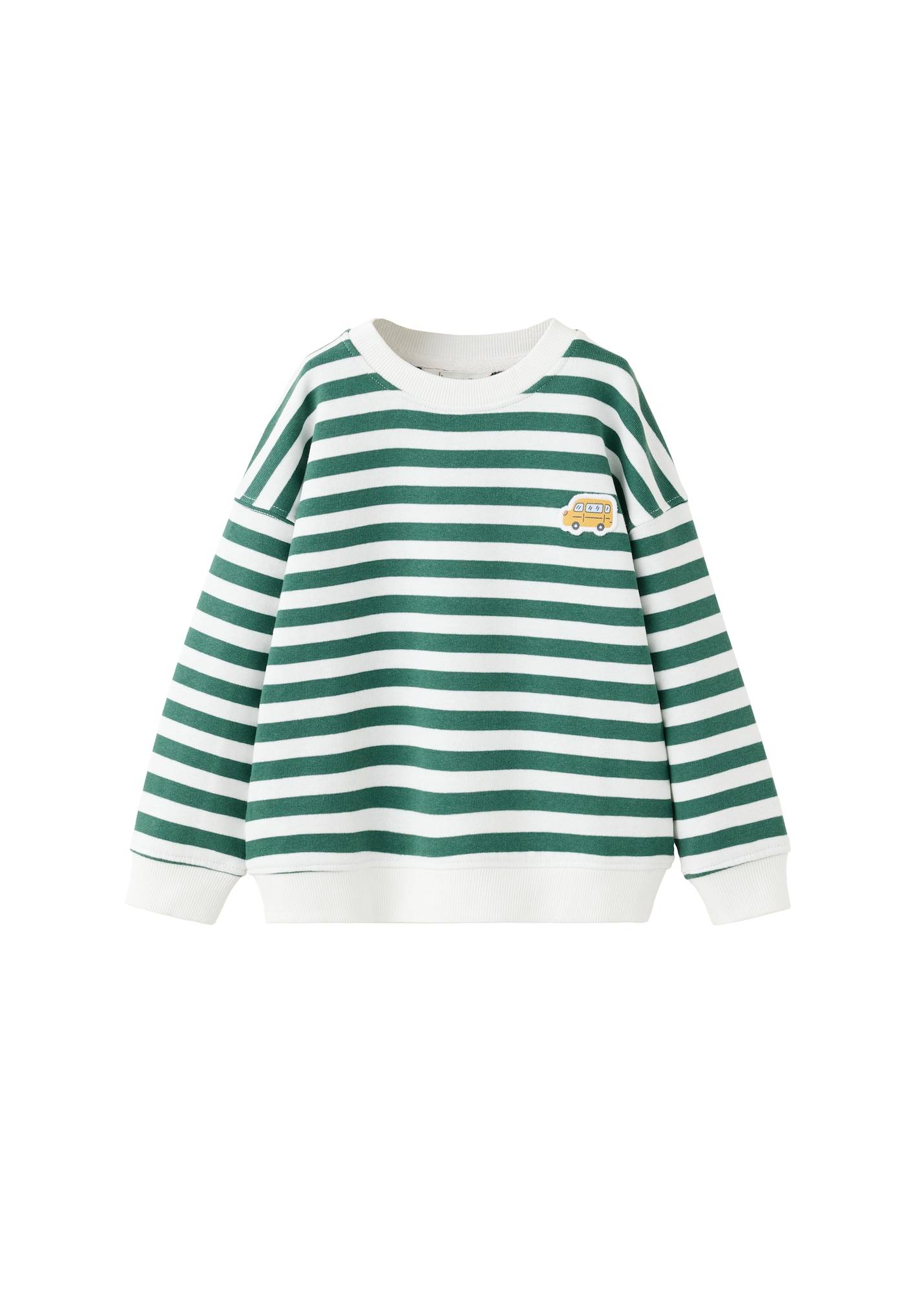 MANGO KIDS Pullover  gul / mørkegrøn / hvid